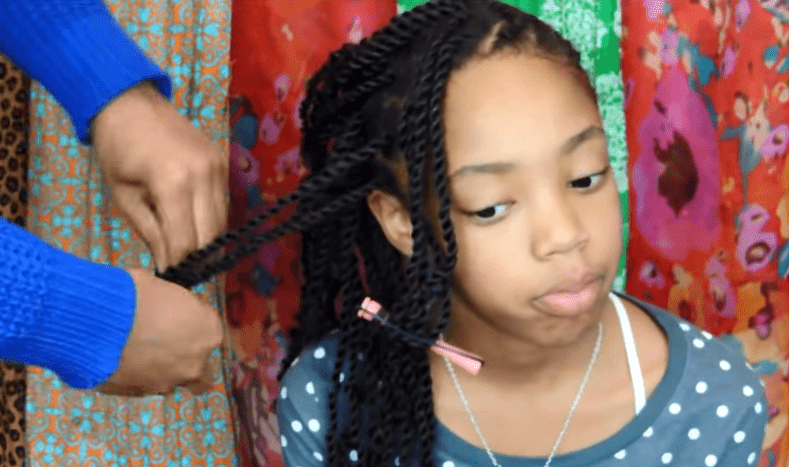 half cornrows and rope twists for black girls