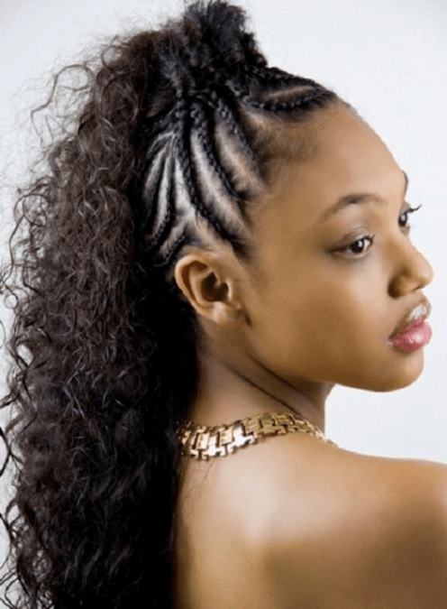 long curly mohawk hairstyle