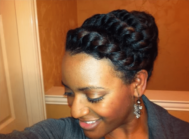 chunky flat twists updo natural hair