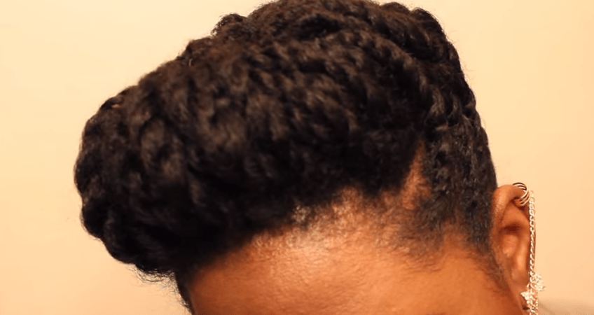 flat twist updo natural hair tutorials