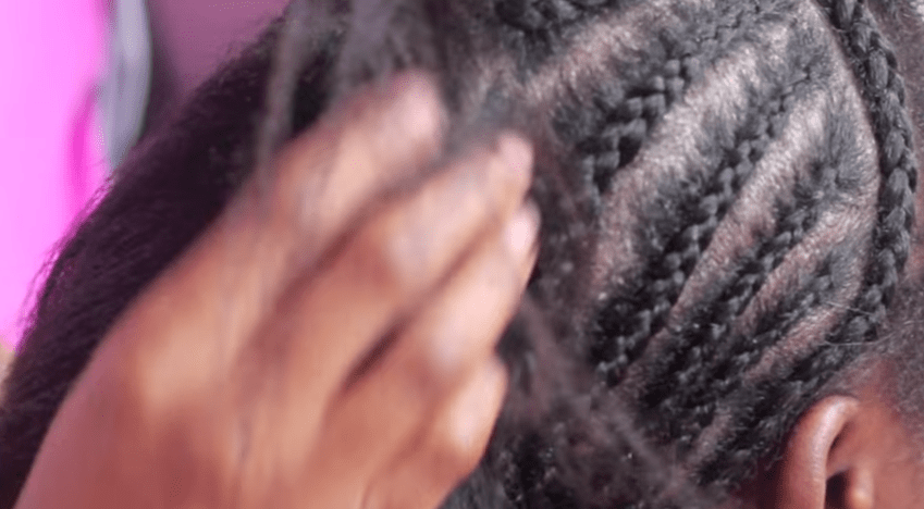 how to cornrow hair natural tutorial